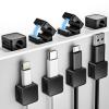 8 Pack Magnetic Cord Organizer Holder, Adjustable Cable Clips, Strong Adhesive Desk Cable Management Clips for Nightstand, Office, Car, Easy Open Design for Tidy Wire Organization view 1
