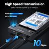 GRAUGEAR SATA SSD/HDD to M.2 NVMe Docking Station, USB-C 10Gbps Clone Station for M.2 NVMe SSD to SATA 2.5/3.5 SSD & HDD Converter, Offline Cloning, Tool-Free, Built-in Cooling Fan view 3