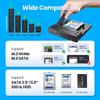 GRAUGEAR SATA SSD/HDD to M.2 NVMe Docking Station, USB-C 10Gbps Clone Station for M.2 NVMe SSD to SATA 2.5/3.5 SSD & HDD Converter, Offline Cloning, Tool-Free, Built-in Cooling Fan view 4