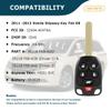 AKS KEYS Replacement for Honda Odyssey 2011 2012 2013 That Uses FCC 3248A-A04TAA CHIP ID: ID46 Compatible PN 35118-TK8-A20 35118-TK8-A30(Driver 1) and 5118-TK8-A40 (Driver 2) - 314 MHz (2) view 2