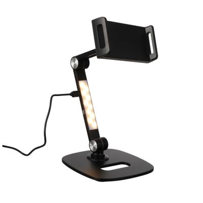 AUTSUPPL Folding Tablet Holder Aluminum Alloy Phone Storage Rack Adjustable Support Phone Holder Rack for Desktop