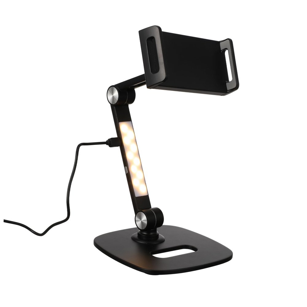 AUTSUPPL Folding Tablet Holder Aluminum Alloy Phone Storage Rack Adjustable Support Phone Holder Rack for Desktop