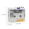 Portable Cassette Player, Transparent ABS with Colorful Buttons for Music view 2