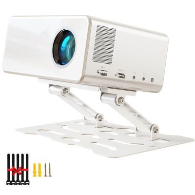 DAWASAPAT Adjustable Projector Stand & Mount - 3-in-1 Ceiling/Wall/Table Mount with 180 Dual-Axis Rotation, Universal 1/4" Screw, Multi-Hole Design, Anti-Slip Pads for Secure Projector Holder