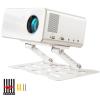 DAWASAPAT Adjustable Projector Stand & Mount - 3-in-1 Ceiling/Wall/Table Mount with 180 Dual-Axis Rotation, Universal 1/4" Screw, Multi-Hole Design, Anti-Slip Pads for Secure Projector Holder view 1