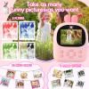 Instant Print Camera for Kids, 1080P HD Selfie Digital Video Cameras Toddler 3 Print Paper & 32G Card, Christams Birthday Gifts for Girls Boys Age 3-12(Pink) view 4