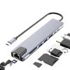 BOXUWFO HONGP 100M/1000Mbps Ethernet to USB C Adapter Docking Station USB TY>pe C to HDMI HUB 4K 30HZ(S101 10-in-1) view 2