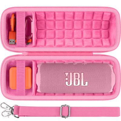 Baval Hard Portable Case Compatible With JBL Flip 7 Portable Wireless Bluetooth Waterproof Speaker(Pink Case)