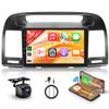 8 Core 6+128G Android Car Radio Stereo for Toyota Camry 2000-2006 with Wireless Carplay Android Auto, 9'' Touch Screen Head Unit with Bluetooth GPS Mirror Link WiFi FM/RDS DSP Backup Camera SWC view 1