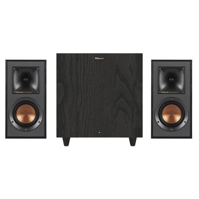 Klipsch Home Audio Bundle: R-41M Bookshelf Speakers (Pair) and R-80SWi 8" Wireless Subwoofer - Powerful Sound System with Deep Bass