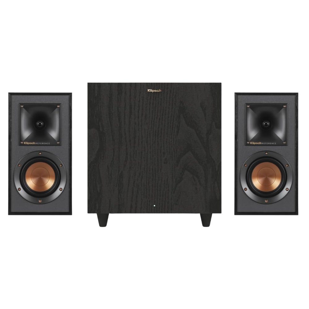 Klipsch Home Audio Bundle: R-41M Bookshelf Speakers (Pair) and R-80SWi 8" Wireless Subwoofer - Powerful Sound System with Deep Bass