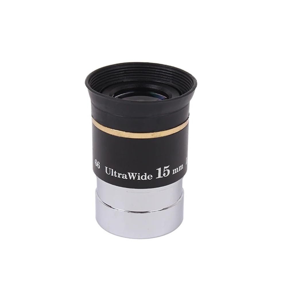 1.25" 31.7mm Eyepiece Lens 66 Degree Ultra-Wide Angle 6/9/15/20mm Multi-Coated for 1.25inch Telescope(15mm)