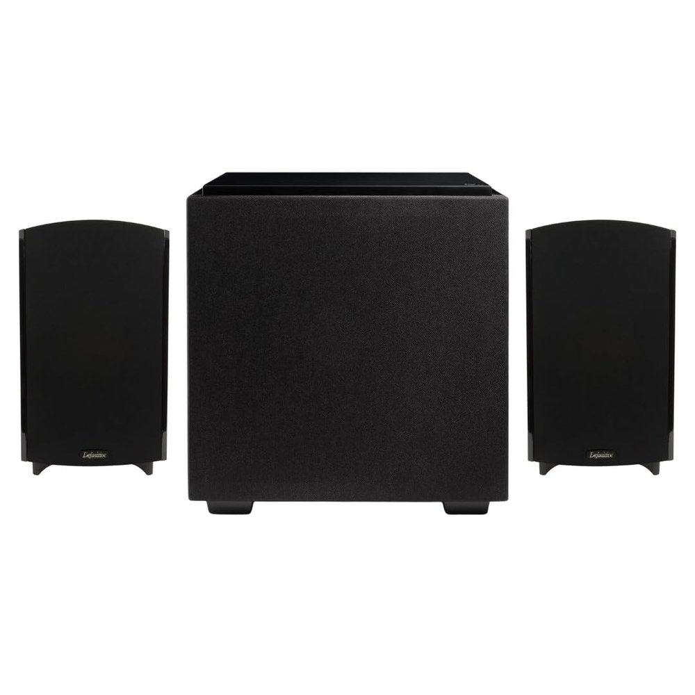 Definitive Technology Home Theater Bundle: (2) ProMonitor 1000 Bookshelf Speakers with Descend DN8 8" Subwoofer - Powerful 2.1 System for Immersive Audio