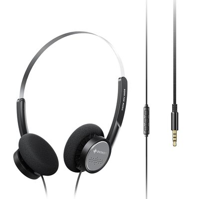 FiiO Snowsky Wind 3.5mm ON-Ear Headphones for Recording Gaming with Microphone, 40mm Diaphragms Driver,HiFi Sound (Black)