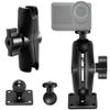 Aluminum Alloy Double Socket Arm 3.7" Compatible with RAM Mounts B Size 1" Ball Adapetr Componentswith Phone Mount for Navigator/Action Camera view 1