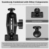 Aluminum Alloy Double Socket Arm 3.7" Compatible with RAM Mounts B Size 1" Ball Adapetr Componentswith Phone Mount for Navigator/Action Camera view 2