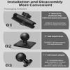 Aluminum Alloy Double Socket Arm 3.7" Compatible with RAM Mounts B Size 1" Ball Adapetr Componentswith Phone Mount for Navigator/Action Camera view 4