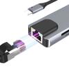 BOXUWFO HONGP 100M/1000Mbps Ethernet to USB C Adapter Docking Station USB TY>pe C to HDMI HUB 4K 30HZ(S81-100M 8-in-1) view 4