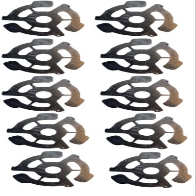 45 RPM Vinyl Record Adapters, 7 Inch Singles, Plastic Inserts (10) (Black)