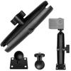 Aluminum Alloy Double Socket Arm 5.9" Compatible with RAM Mounts B Size 1" Ball Adapetr Componentswith Phone Mount for Navigator/Action Camera view 1