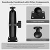 Aluminum Alloy Double Socket Arm 5.9" Compatible with RAM Mounts B Size 1" Ball Adapetr Componentswith Phone Mount for Navigator/Action Camera view 3