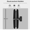 Aluminum Alloy Double Socket Arm 5.9" Compatible with RAM Mounts B Size 1" Ball Adapetr Componentswith Phone Mount for Navigator/Action Camera view 4