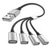 BOXUWFO HONGP USB Hub 2.0 USB Splitter 4 Port Power Adapter Cable Multiple Expander Dual USB Keyboard Printer(A to 4 USB 0.25m) view 1
