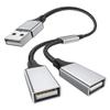 BOXUWFO HONGP USB Hub 2.0 USB Splitter 4 Port Power Adapter Cable Multiple Expander Dual USB Keyboard Printer(A to 4 USB 0.25m) view 2