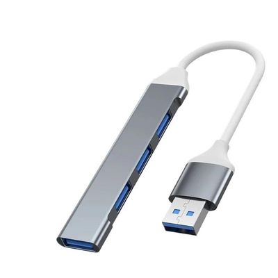BOXUWFO HONGP USB TY>pe C HUB USB3.1 Multi 4 Port 4 in 1 Aluminum Alloy Splitter Adapter(USB Grey HUB)