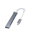 BOXUWFO HONGP USB TY>pe C HUB USB3.1 Multi 4 Port 4 in 1 Aluminum Alloy Splitter Adapter(USB Grey HUB) view 3