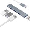 BOXUWFO HONGP USB TY>pe C HUB USB3.1 Multi 4 Port 4 in 1 Aluminum Alloy Splitter Adapter(USB Grey HUB) view 4