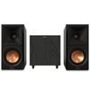 Klipsch Bundle: RP-600M II Ebony Bookshelf Speakers with R-80SWi Wireless Subwoofer - Premium Sound with Deep Bass view 1