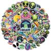 100pcs Alien Stickers - Alien Sticker for Adults, Phone Waterproof Decals for Water Bottles Laptop Luggage Computer Scrapbooking Teens Adult Girls Kids Funny Party Birthday Decorations view 1