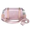 BYOOTIQUE Aluminum Mini Crossbody Bag Hard Shell Travel Handbag with Adjustable Strap for Concerts Festival Traveling,Pink view 1