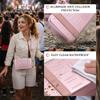 BYOOTIQUE Aluminum Mini Crossbody Bag Hard Shell Travel Handbag with Adjustable Strap for Concerts Festival Traveling,Pink view 3