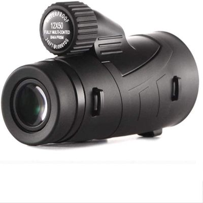 12x50 MonocularOptics Waterproof Monocular Quality for Hunting Binoculars High Power Monocular with BaK4 Prism Optics