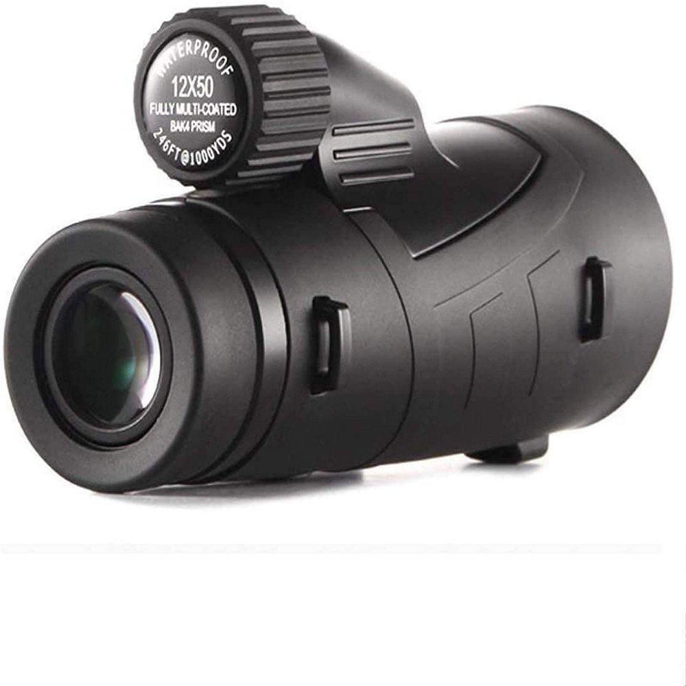 12x50 MonocularOptics Waterproof Monocular Quality for Hunting Binoculars High Power Monocular with BaK4 Prism Optics