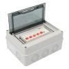 Circuit Breaker Box Set, 4 Way Garage Caravan Consumer Unit: 1 Residual Current Device 4 Miniature Circuit Breaker (63A 30mA RCD 4MCB 2*6A+20A+32A), Waterproof Distribution Box for Garage and Caravan view 2