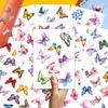 100pcs Butterfly Stickers, Waterproof Decals for Water Bottles Laptop Luggage Computer Scrapbooking Party Birthday Decorations view 3