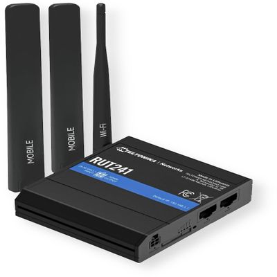 Teltonika RUT241098000 Model RUT241 Industrial 4G LTE Cellular Router, 4G LTE Wi-Fi Router, US Version, Works with Verizon AT&T T-Mobile, Automatic WAN Failover with Auto Switching, Advanced VPN