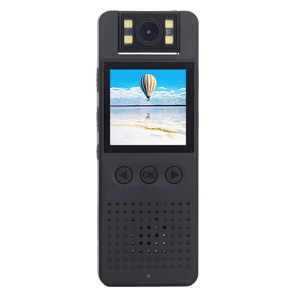 Jauarta Mini Body Camera 1080P HD Video 180 Degree Rotating Lens Wide Angle Night Vision Recorder Portable Pocket Cam