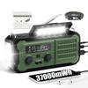 Emergency Radio Hand Crank Solar, 10000mAh/37000mWh Emergency Weather Radio, Hand Crank Solar Radios with NOAA/AM/FM, Thermal Blanket, Survival Bracelet, for Home & Outdoor view 1