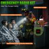 Emergency Radio Hand Crank Solar, 10000mAh/37000mWh Emergency Weather Radio, Hand Crank Solar Radios with NOAA/AM/FM, Thermal Blanket, Survival Bracelet, for Home & Outdoor view 4