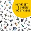 100pcs Fighter Plane Stickers - Military Aircraft Sticker Waterproof Decals for Water Bottles Laptop Luggage Computer Scrapbooking Teens Adults Girls Funny Party Birthday Decorations view 2
