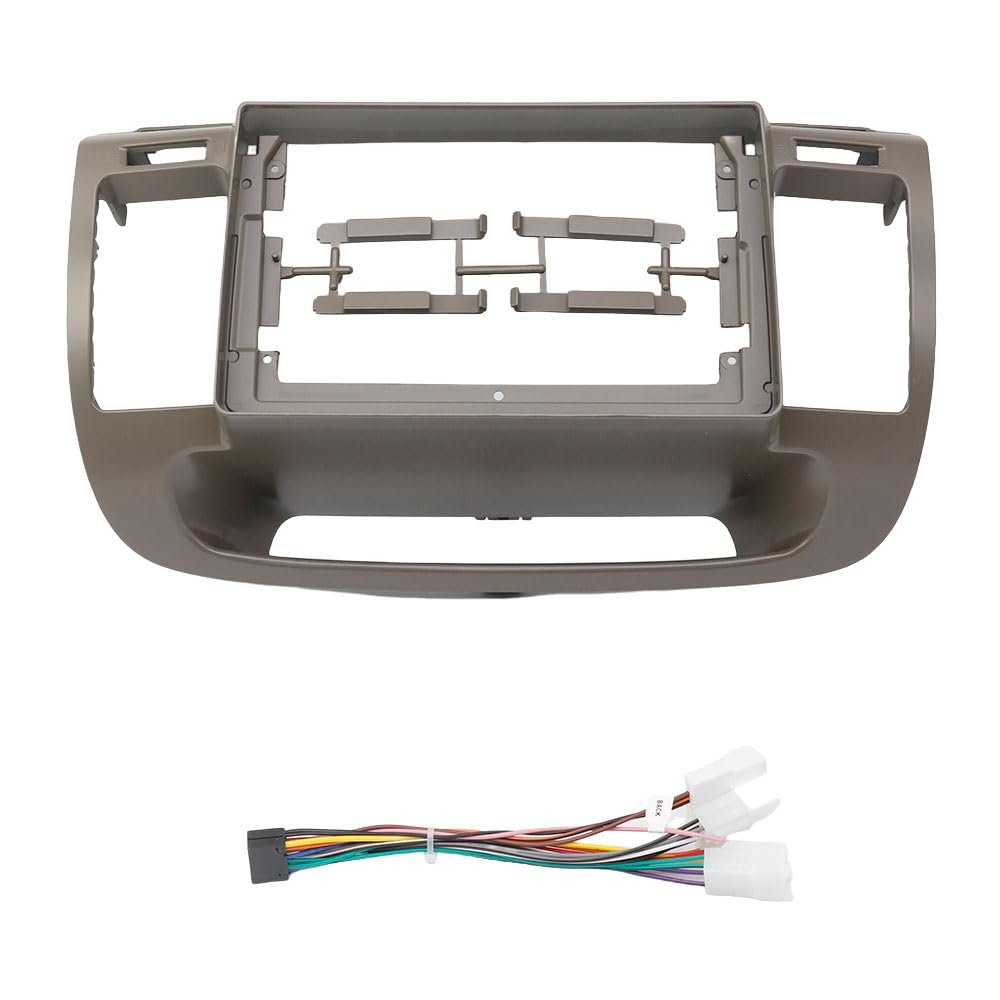 9-Inch 2Din Car Radio Dashboard Stereo Panel for Mounting Dual Din CD DVD Frame for Toyota Camry 5 2001-2006 fascias (Gray an Cord)
