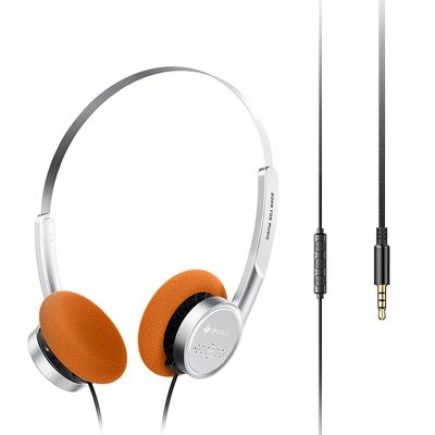 FiiO Snowsky Wind 3.5mm ON-Ear Headphones for Recording Gaming with Microphone, 40mm Diaphragms Driver,HiFi Sound (Silver)