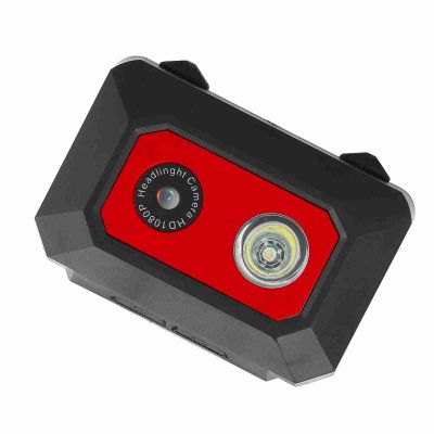 1080P HD Sports Action Camera Head Mounted Video Recorder for Running Mountain Biking Motorcycle (Black Red)