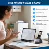 Cell Phone Stand with Bluetooth Speaker - Wireless Bluetooth Speaker with 360 Rotatable Phone Holder, Multifunctional Adjustable Stand with Charging Compatible with Tablet for Home Desk (Black) view 2