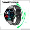 Fitness Tracker Smart Watch for Men, Black, with Calling, Heart Rate, Blood Pressure Monitor, Silicone Strap view 4