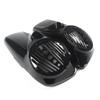 DFMT Vivid Black 8" Speaker Lids w/Tweeter Port Fit for Harley Davidson 2014-2023 Touring Models Street Glide Electra Glide Road Glide Hard Saddlebags Speaker Lid view 3